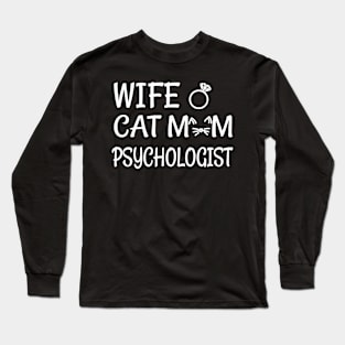 psychologist cat mom Long Sleeve T-Shirt